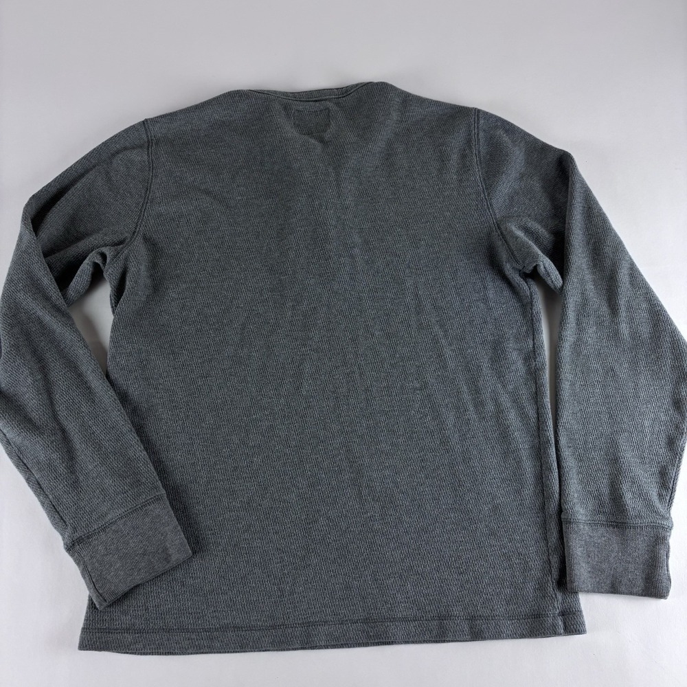 Abercrombie & Fitch Long Sleeve  Knit Henley Men's Sz‎ Medium Gray Cotton - Picture 7 of 10